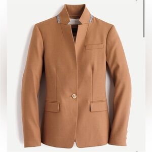 J. Crew Regent Camel Blazer NWT Size 2 with gold buttons